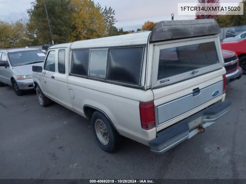 1991 Ford Ranger Super Cab VIN: 1FTCR14UXMTA15020 Lot: 40692019