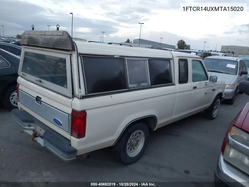 1991 Ford Ranger Super Cab VIN: 1FTCR14UXMTA15020 Lot: 40692019