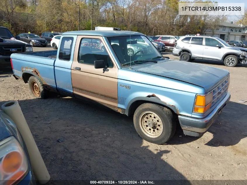 1991 Ford Ranger Super Cab VIN: 1FTCR14U3MPB15338 Lot: 40709324