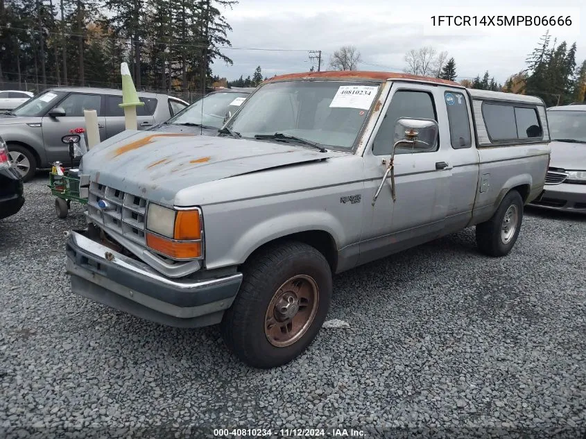 1991 Ford Ranger Super Cab VIN: 1FTCR14X5MPB06666 Lot: 40810234