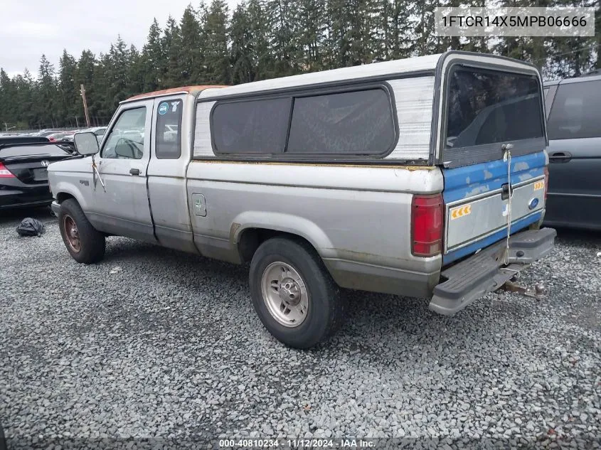 1991 Ford Ranger Super Cab VIN: 1FTCR14X5MPB06666 Lot: 40810234