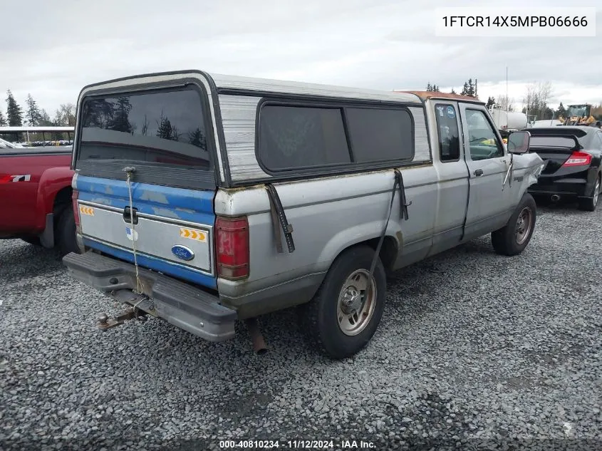 1991 Ford Ranger Super Cab VIN: 1FTCR14X5MPB06666 Lot: 40810234