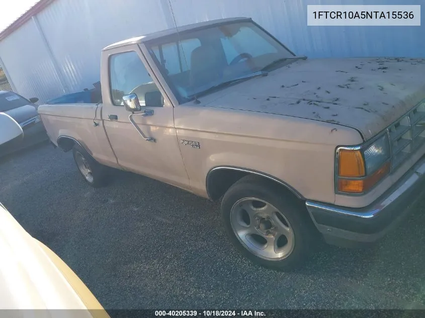 1992 Ford Ranger VIN: 1FTCR10A5NTA15536 Lot: 40205339