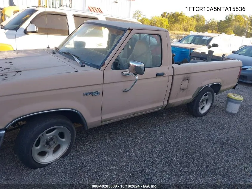 1992 Ford Ranger VIN: 1FTCR10A5NTA15536 Lot: 40205339