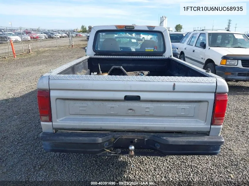 1992 Ford Ranger VIN: 1FTCR10U6NUC68935 Lot: 40391690