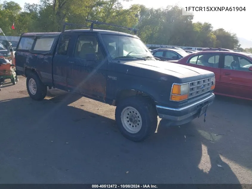 1992 Ford Ranger Super Cab VIN: 1FTCR15XXNPA61904 Lot: 40512472