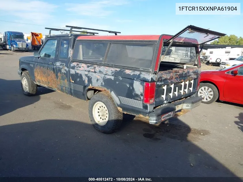 1992 Ford Ranger Super Cab VIN: 1FTCR15XXNPA61904 Lot: 40512472