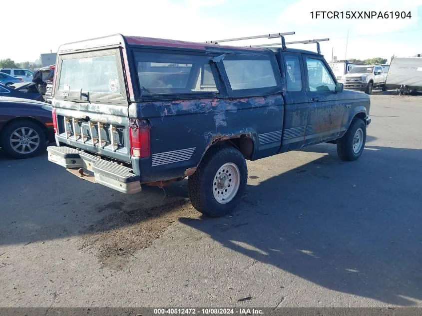 1992 Ford Ranger Super Cab VIN: 1FTCR15XXNPA61904 Lot: 40512472