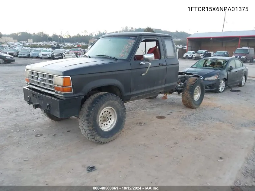 1992 Ford Ranger Super Cab VIN: 1FTCR15X6NPA01375 Lot: 40580861