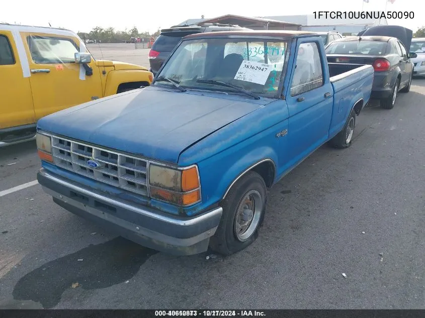 1992 Ford Ranger VIN: 1FTCR10U6NUA50090 Lot: 40610873