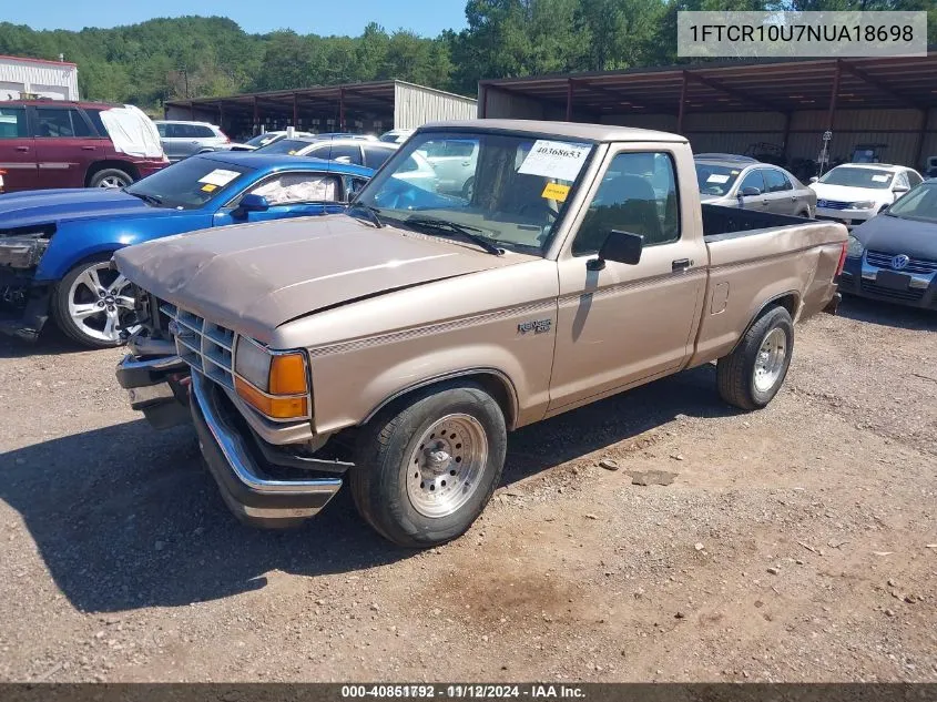 1992 Ford Ranger VIN: 1FTCR10U7NUA18698 Lot: 40851792