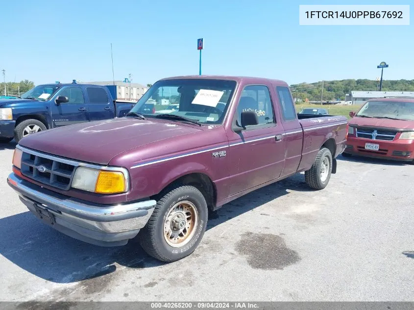 1993 Ford Ranger Super Cab VIN: 1FTCR14U0PPB67692 Lot: 40265200