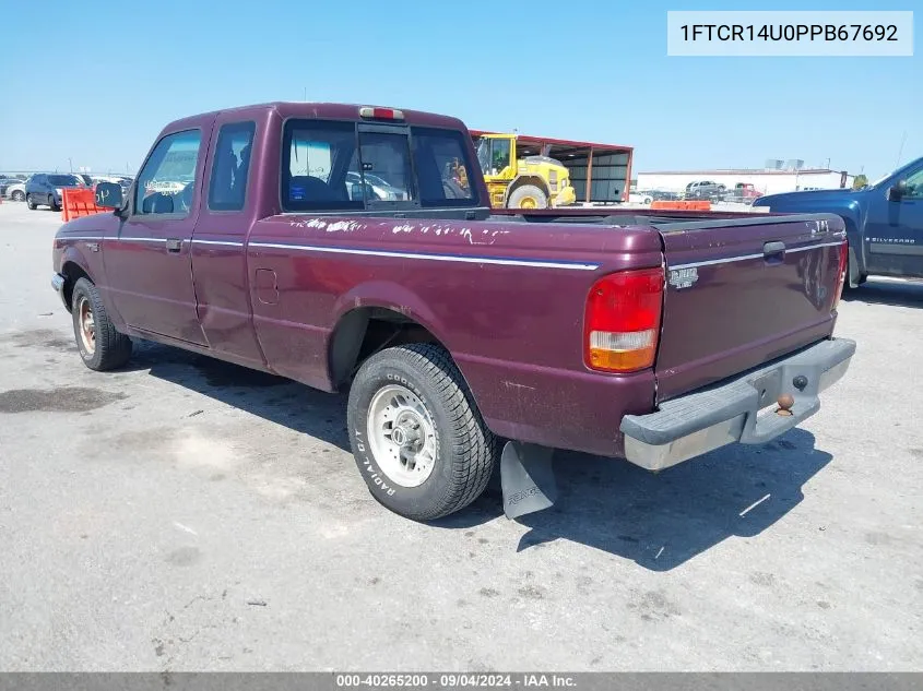 1993 Ford Ranger Super Cab VIN: 1FTCR14U0PPB67692 Lot: 40265200