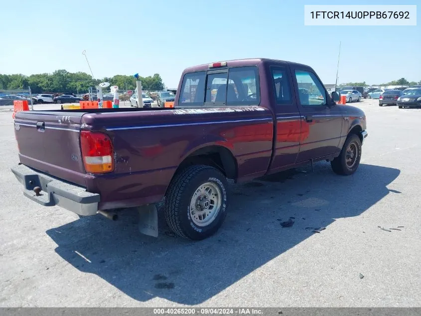 1993 Ford Ranger Super Cab VIN: 1FTCR14U0PPB67692 Lot: 40265200