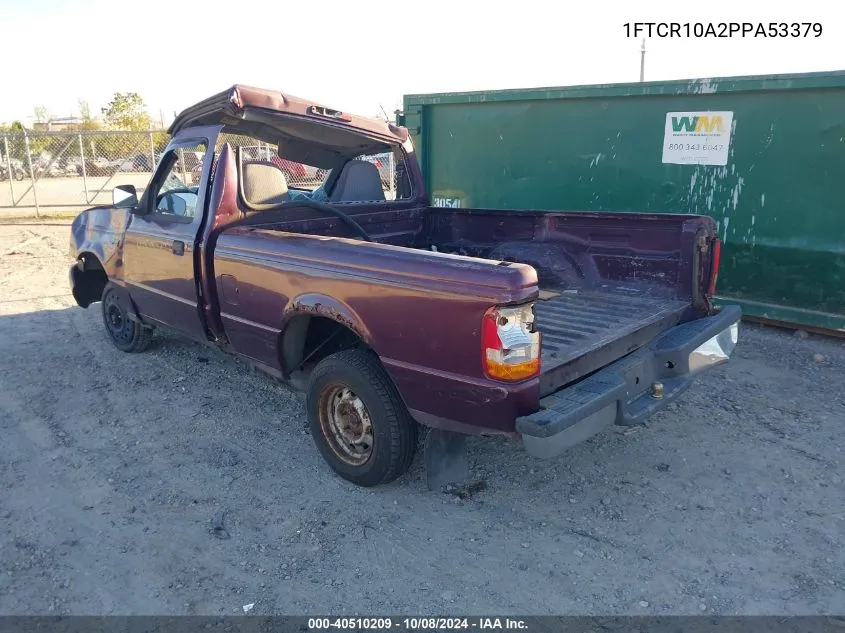 1993 Ford Ranger VIN: 1FTCR10A2PPA53379 Lot: 40510209