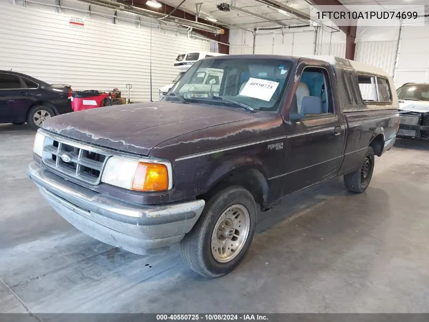 1993 Ford Ranger VIN: 1FTCR10A1PUD74699 Lot: 40550725