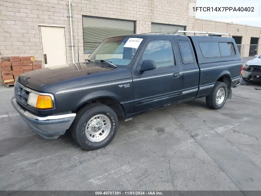 1993 Ford Ranger Super Cab VIN: 1FTCR14X7PPA40402 Lot: 40707391