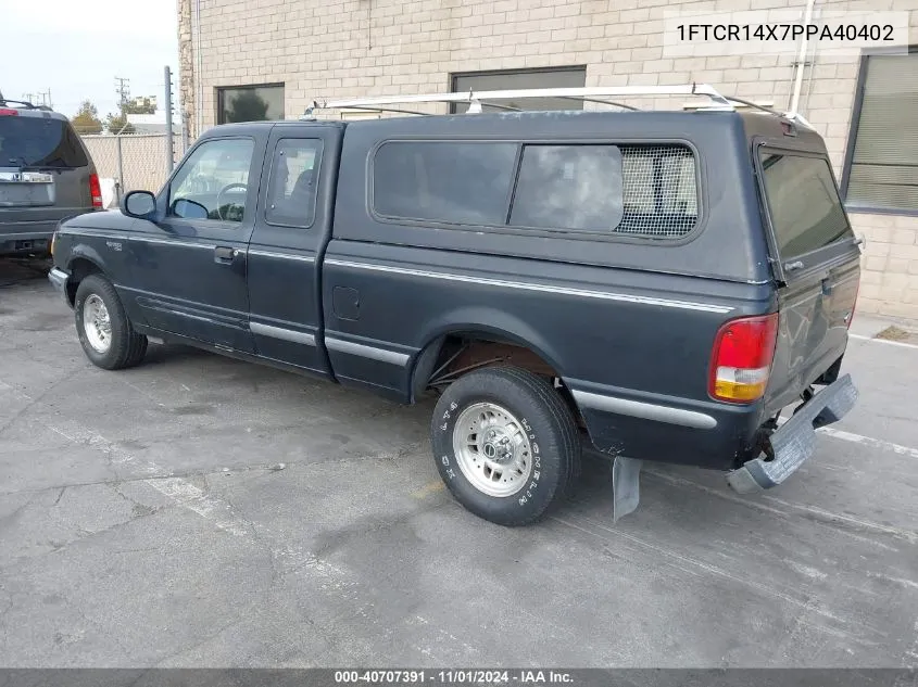 1993 Ford Ranger Super Cab VIN: 1FTCR14X7PPA40402 Lot: 40707391