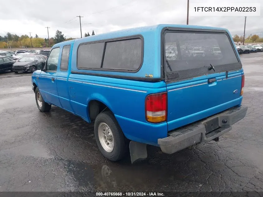 1993 Ford Ranger Super Cab VIN: 1FTCR14X2PPA02253 Lot: 40765668