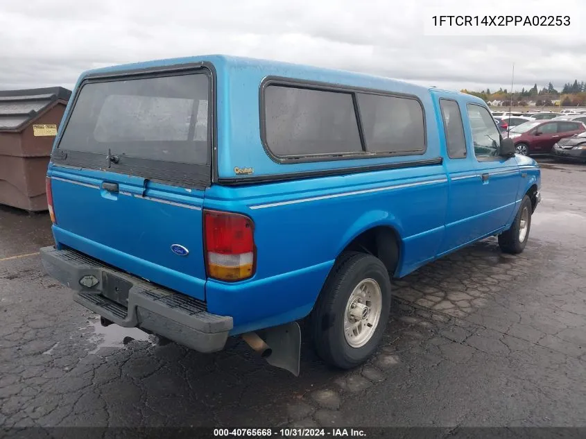 1993 Ford Ranger Super Cab VIN: 1FTCR14X2PPA02253 Lot: 40765668