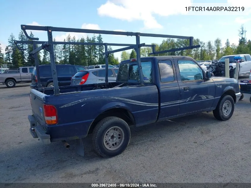 1994 Ford Ranger Super Cab VIN: 1FTCR14A0RPA32219 Lot: 39672405