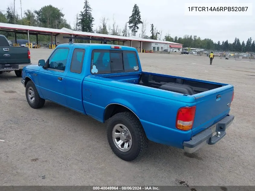 1994 Ford Ranger Super Cab VIN: 1FTCR14A6RPB52087 Lot: 40049964