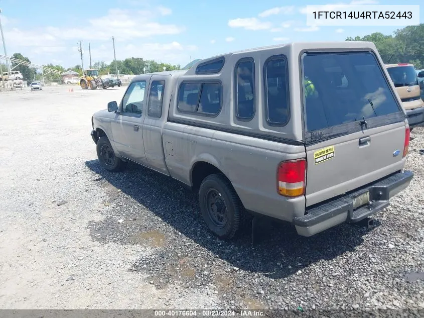 1994 Ford Ranger Super Cab VIN: 1FTCR14U4RTA52443 Lot: 40176604