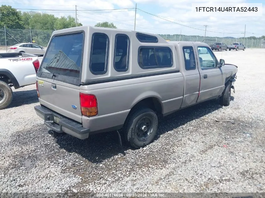 1994 Ford Ranger Super Cab VIN: 1FTCR14U4RTA52443 Lot: 40176604