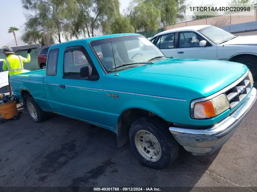 1994 Ford Ranger Super Cab VIN: 1FTCR14A4RPC20998 Lot: 40301768