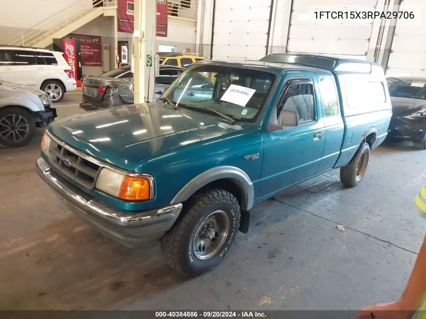 1994 Ford Ranger Super Cab VIN: 1FTCR15X3RPA29706 Lot: 40384886