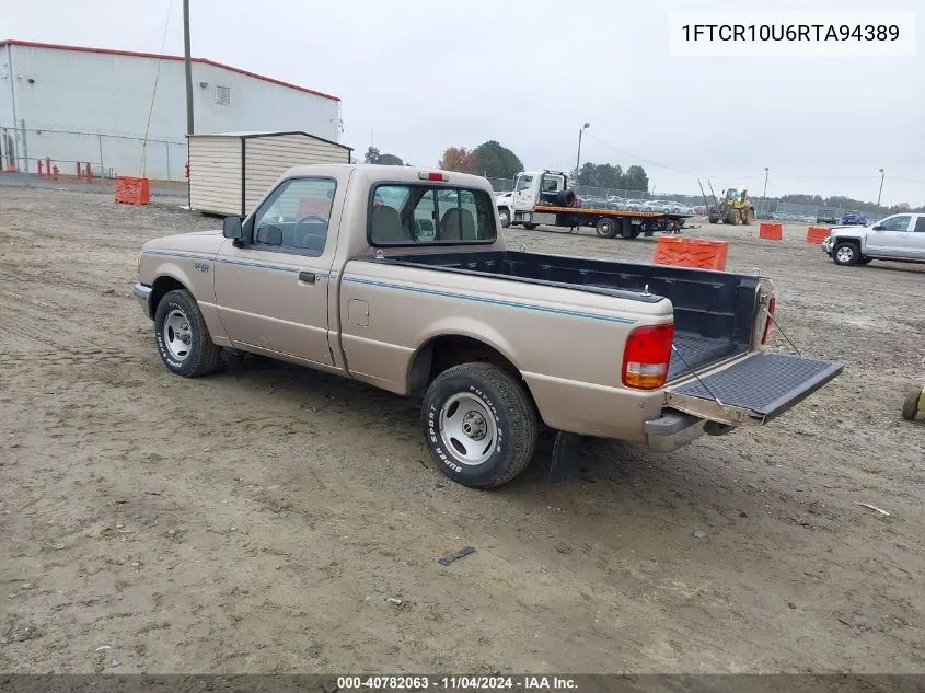 1994 Ford Ranger VIN: 1FTCR10U6RTA94389 Lot: 40782063