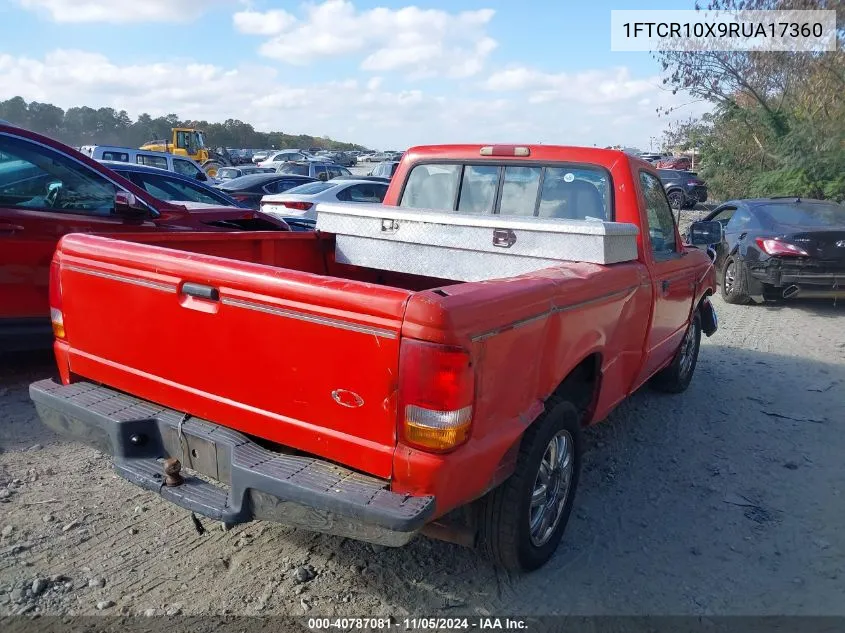 1994 Ford Ranger VIN: 1FTCR10X9RUA17360 Lot: 40787081