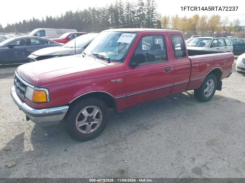 1994 Ford Ranger Super Cab VIN: 1FTCR14A5RTA72237 Lot: 40792526