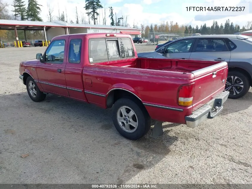 1994 Ford Ranger Super Cab VIN: 1FTCR14A5RTA72237 Lot: 40792526