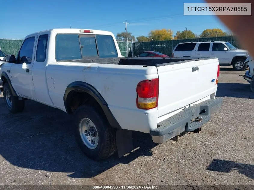 1994 Ford Ranger Super Cab VIN: 1FTCR15X2RPA70585 Lot: 40804298