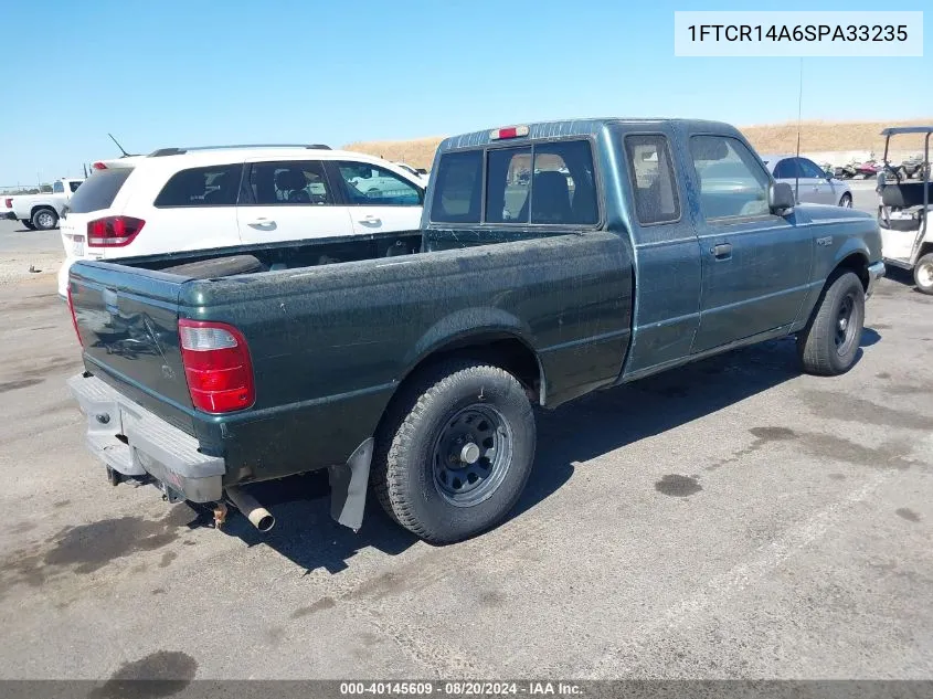 1995 Ford Ranger Super Cab VIN: 1FTCR14A6SPA33235 Lot: 40145609