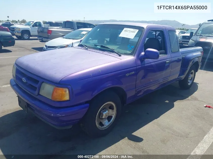 1995 Ford Ranger Super Cab VIN: 1FTCR14X6SPA55000 Lot: 40272185