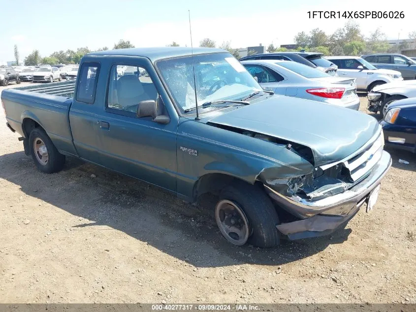 1995 Ford Ranger Super Cab VIN: 1FTCR14X6SPB06026 Lot: 40277317