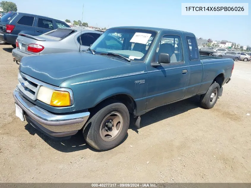 1995 Ford Ranger Super Cab VIN: 1FTCR14X6SPB06026 Lot: 40277317