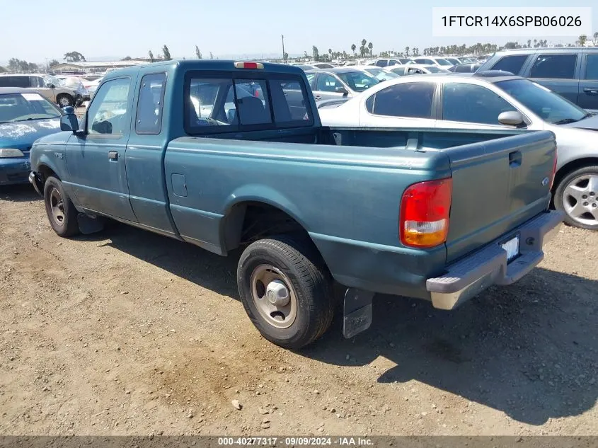 1995 Ford Ranger Super Cab VIN: 1FTCR14X6SPB06026 Lot: 40277317