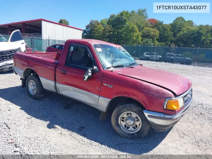 1995 Ford Ranger VIN: 1FTCR10UXSTA43077 Lot: 40312026