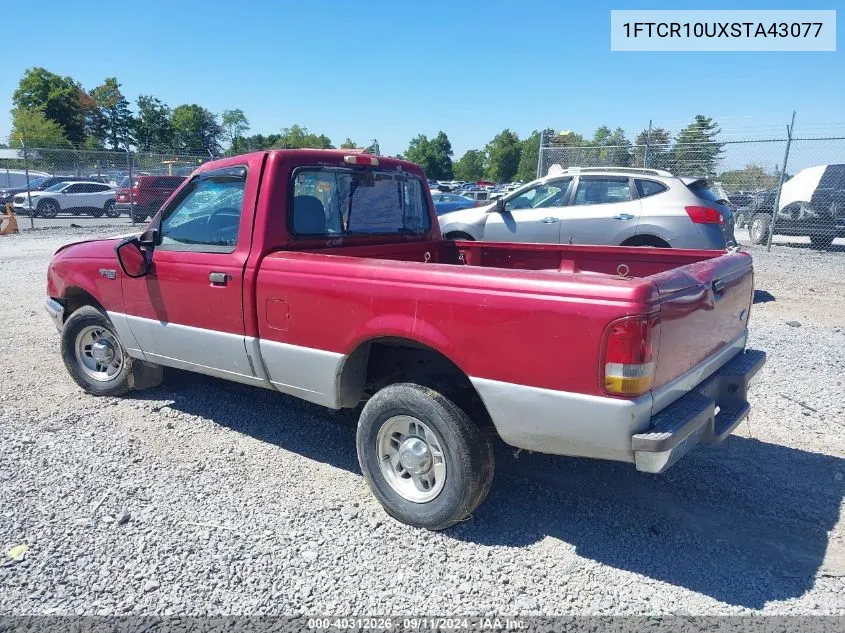 1995 Ford Ranger VIN: 1FTCR10UXSTA43077 Lot: 40312026