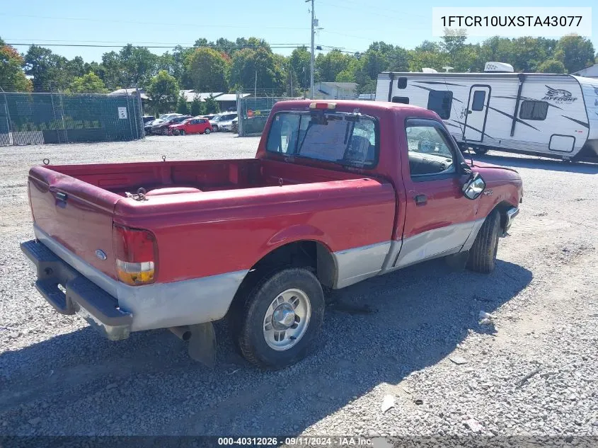 1995 Ford Ranger VIN: 1FTCR10UXSTA43077 Lot: 40312026