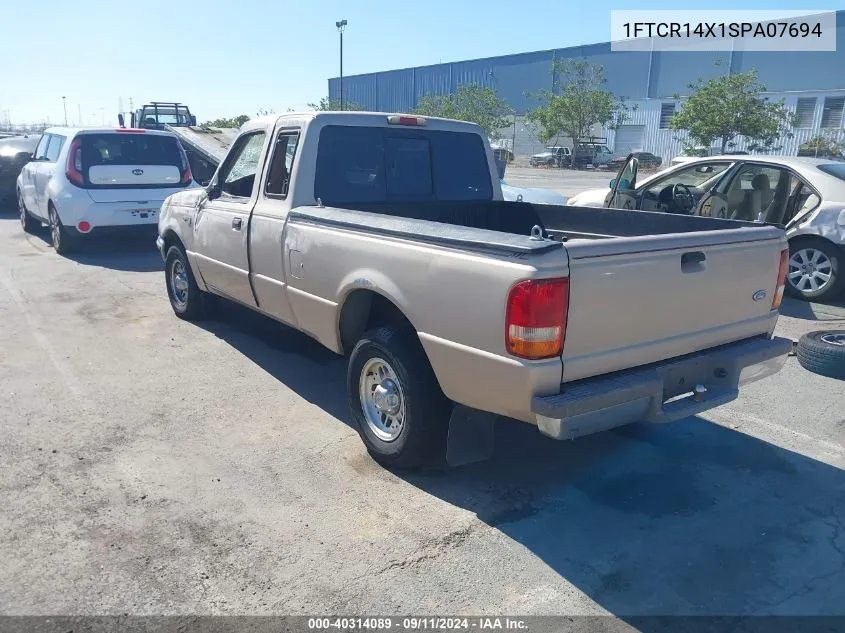 1995 Ford Ranger Super Cab VIN: 1FTCR14X1SPA07694 Lot: 40314089