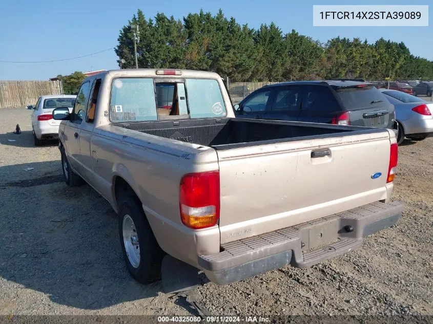 1995 Ford Ranger Super Cab VIN: 1FTCR14X2STA39089 Lot: 40325080