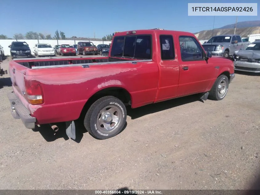 1995 Ford Ranger Super Cab VIN: 1FTCR14A0SPA92426 Lot: 40356804