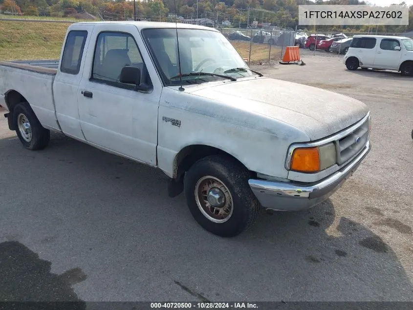 1995 Ford Ranger Super Cab VIN: 1FTCR14AXSPA27602 Lot: 40720500