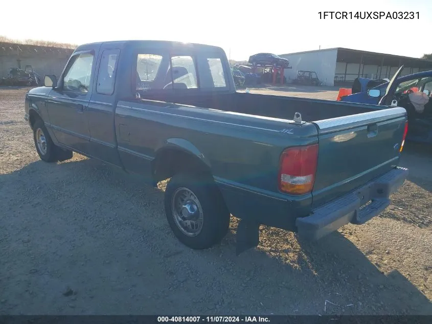 1995 Ford Ranger Super Cab VIN: 1FTCR14UXSPA03231 Lot: 40814007