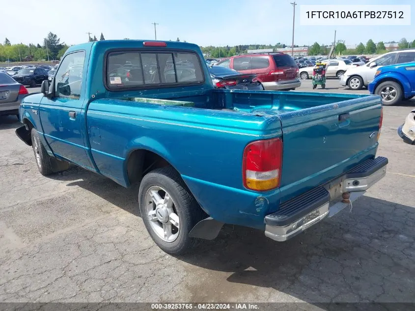 1996 Ford Ranger VIN: 1FTCR10A6TPB27512 Lot: 39253765