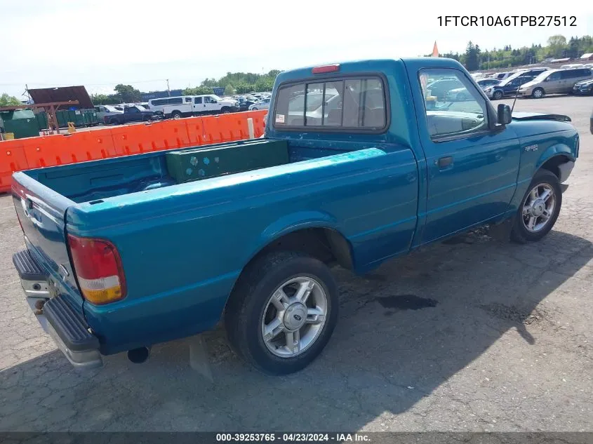 1996 Ford Ranger VIN: 1FTCR10A6TPB27512 Lot: 39253765